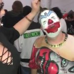 FlipFlop The Clown enjoying a hair massage